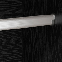 Produktbild för Garderob med lagring Svart Ek 50 x 50 x 200 cm Konstruerat trä
