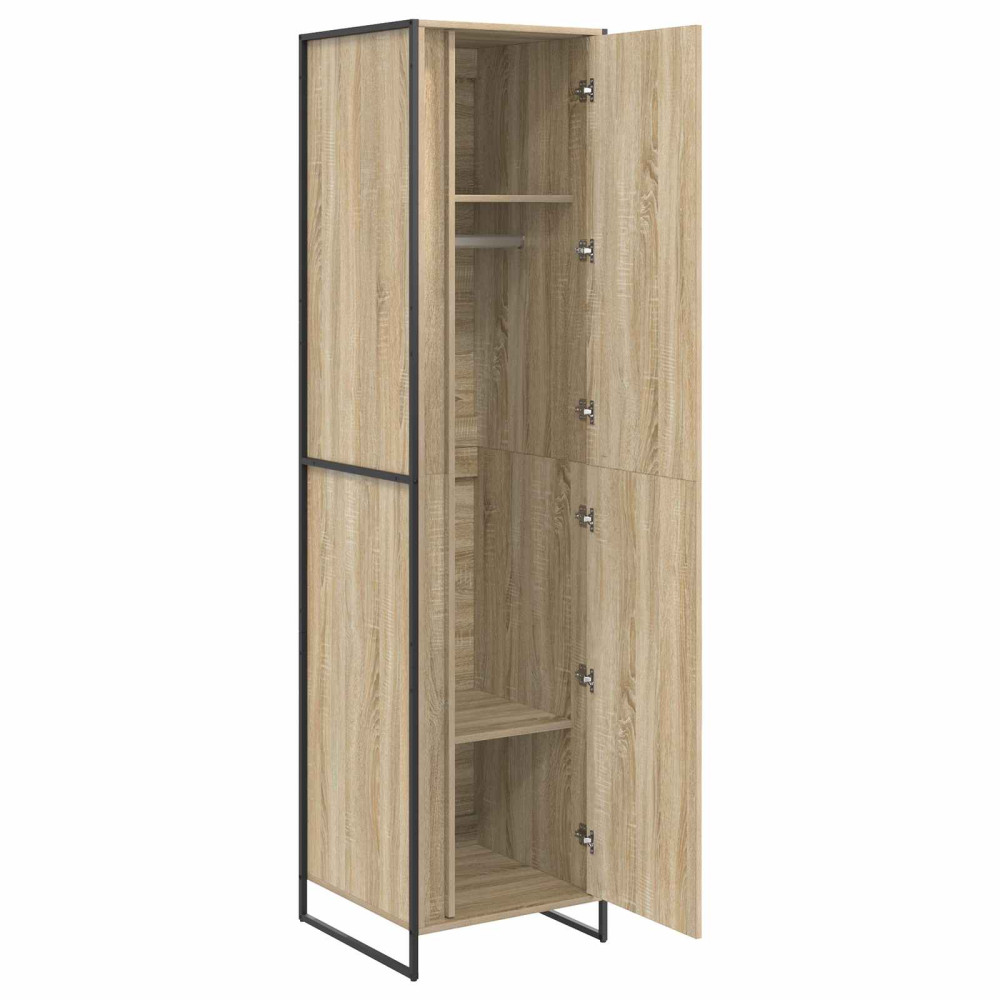 Produktbild för Garderob med lagring Sonoma 50 x 50 x 200 cm Konstruerat trä