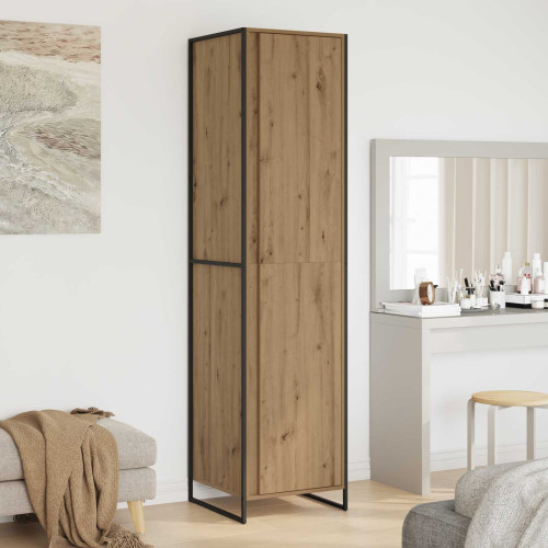 vidaXL Garderob med dörr Artisan Ek 50 x 50 x 200 cm Konstruerat trä