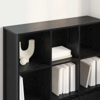 Produktbild för Bokskåp 2 pcs Svart Ek 99,5 x 30 x 108 cm Konstruerat trä
