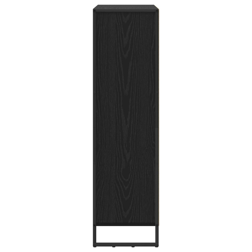 Produktbild för Bokskåp 2 pcs Svart Ek 99,5 x 30 x 108 cm Konstruerat trä