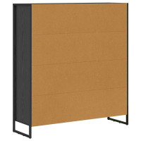 Produktbild för Bokskåp 2 pcs Svart Ek 99,5 x 30 x 108 cm Konstruerat trä