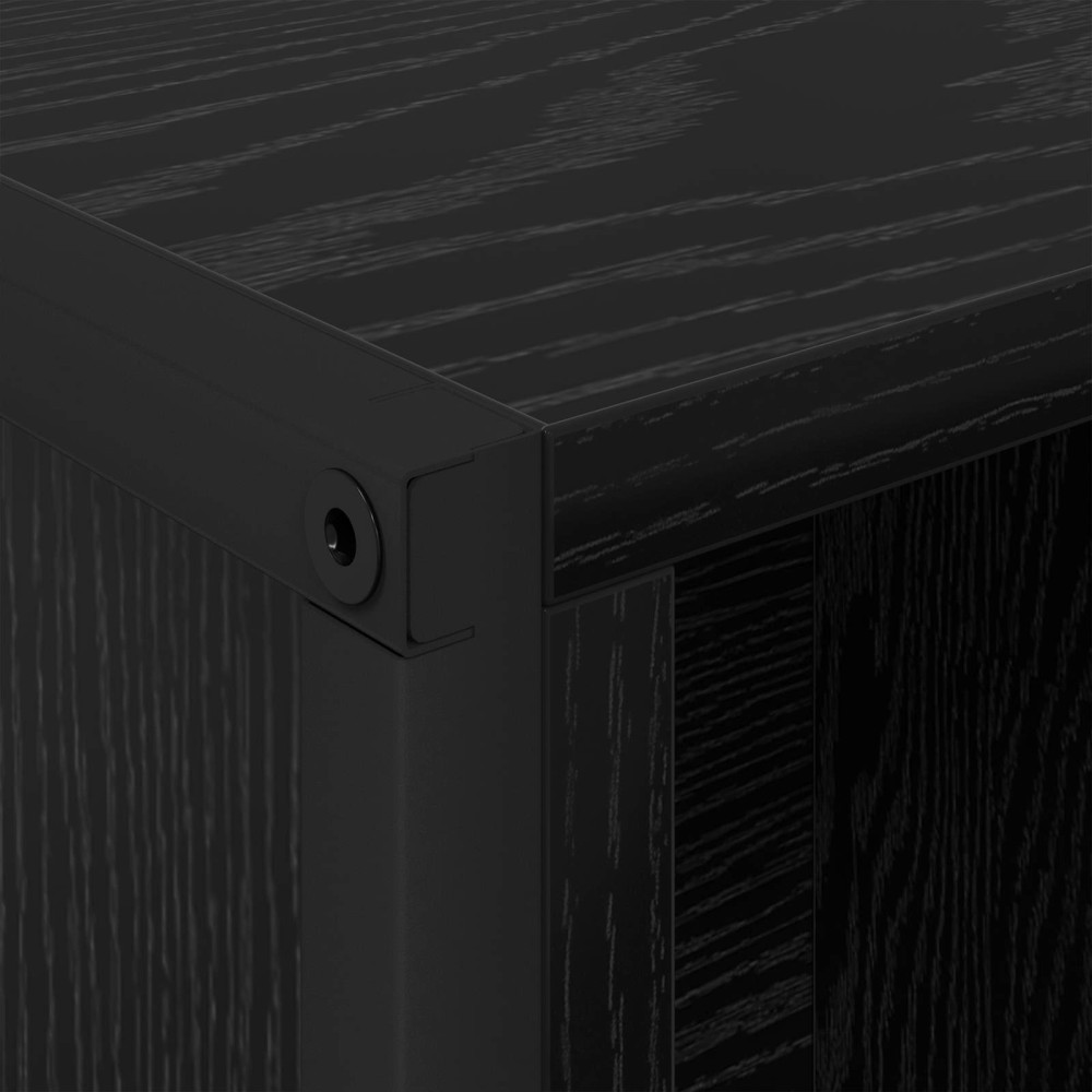 Produktbild för Bokskåp 2 pcs Svart Ek 99,5 x 30 x 108 cm Konstruerat trä