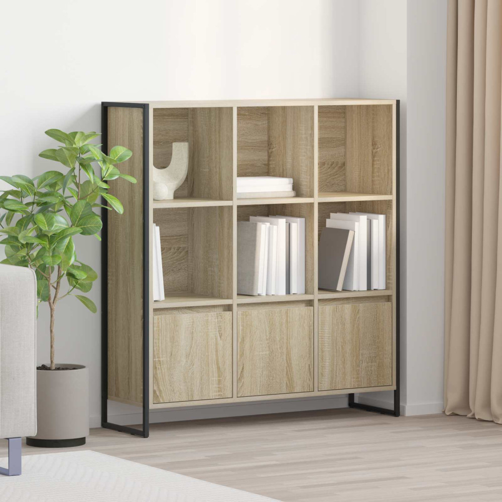 Produktbild för Bokskåp 2 pcs Sonoma 99,5 x 30 x 108 cm Konstruerat trä