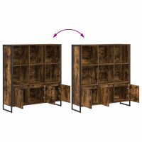 Produktbild för Bokskåp 2 pcs Rökek 99,5 x 30 x 108 cm Konstruerat trä