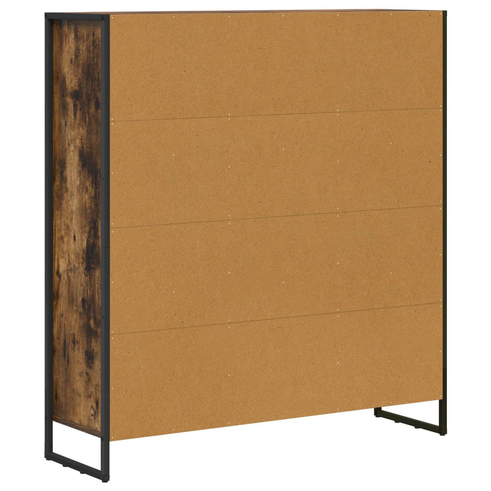 Produktbild för Bokskåp 2 pcs Rökek 99,5 x 30 x 108 cm Konstruerat trä