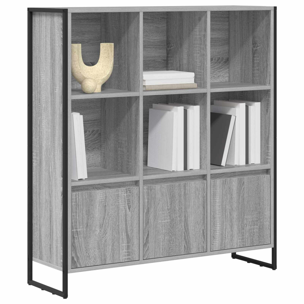 Produktbild för Bokskåp 2 pcs Grå Sonoma 99,5 x 30 x 108 cm Konstruerat trä