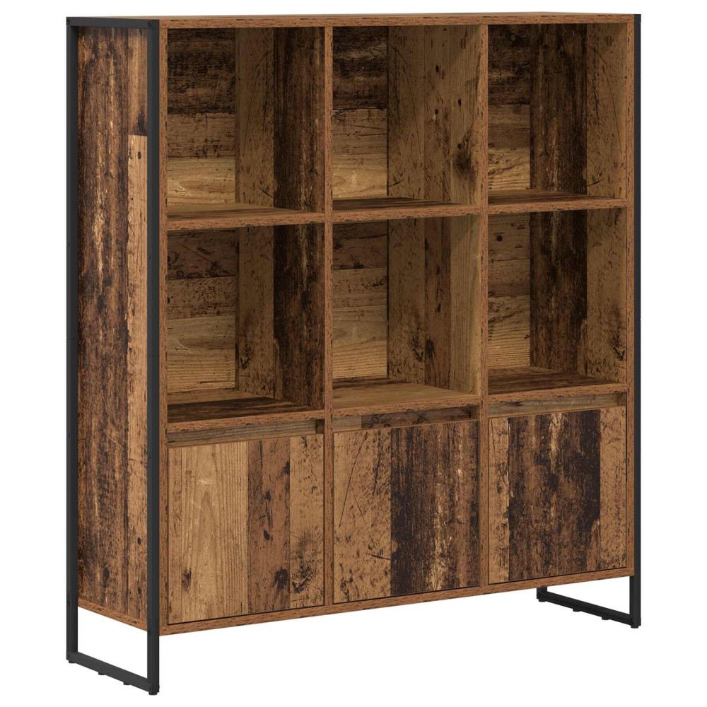 Produktbild för Bokskåp 2 pcs Gammalt trä 99,5 x 30 x 108 cm Konstruerat trä