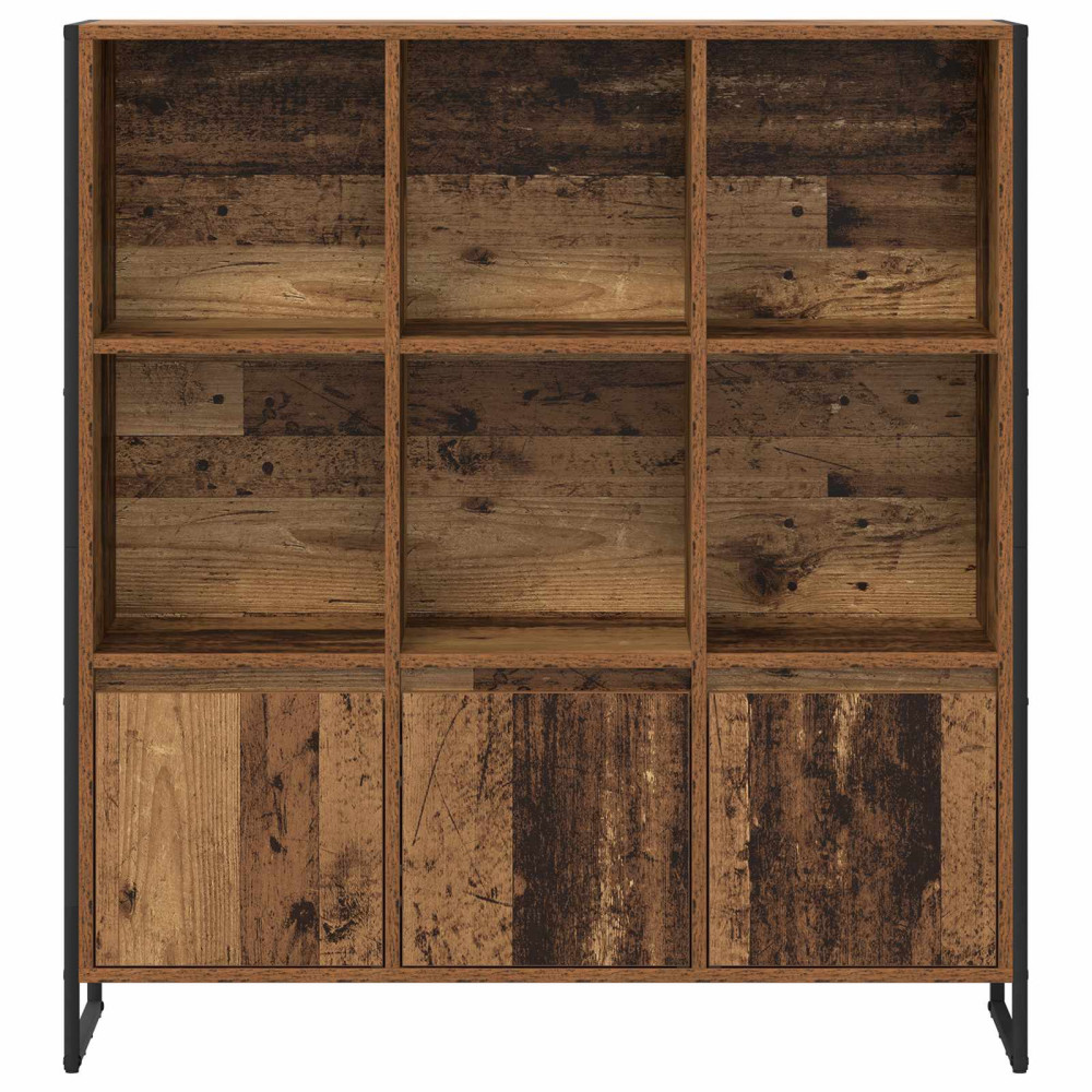 Produktbild för Bokskåp 2 pcs Gammalt trä 99,5 x 30 x 108 cm Konstruerat trä