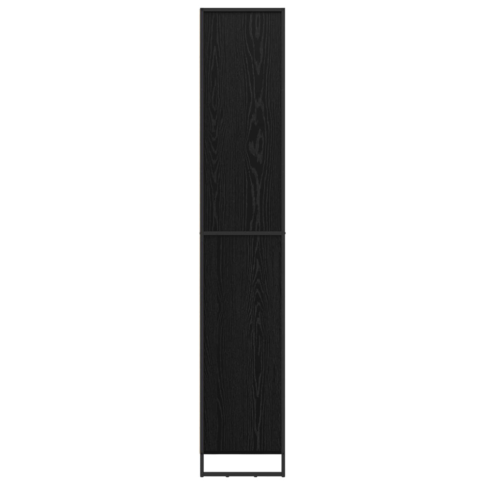 Produktbild för Höga Skåp Svart Ek 60 x 36 x 200 cm Konstruerat trä