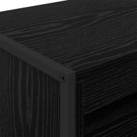 Produktbild för Höga Skåp Svart Ek 60 x 36 x 200 cm Konstruerat trä