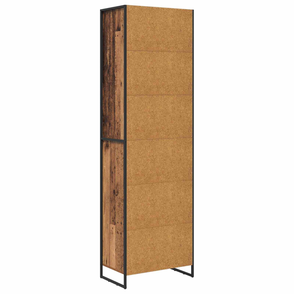 Produktbild för Höga Skåp Gammalt trä 60 x 36 x 200 cm Konstruerat trä