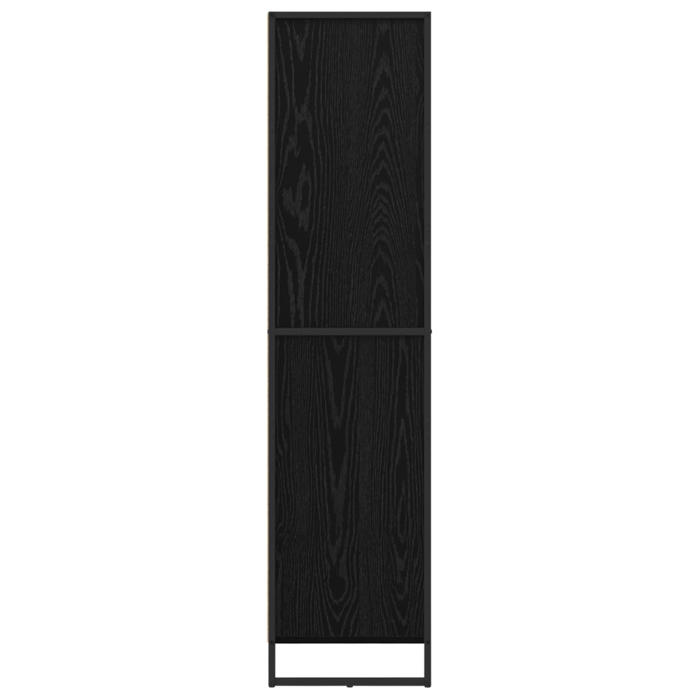 Produktbild för Sideboard Svart Ek 81 x 36 x 150.5 cm Konstruerat trä