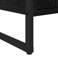 Produktbild för Sideboard Svart Ek 81 x 36 x 150.5 cm Konstruerat trä