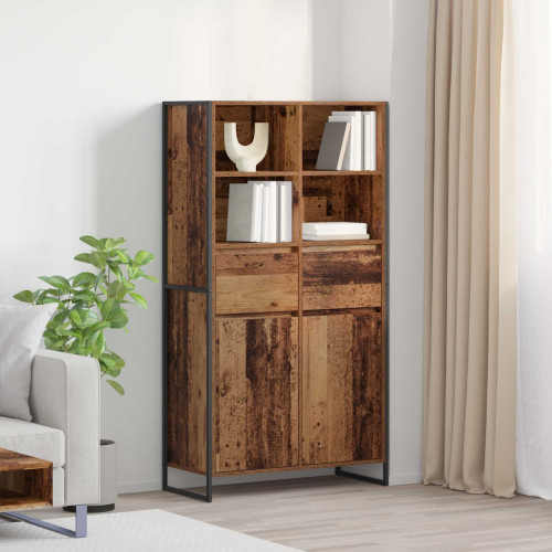 vidaXL Sideboard Gammalt trä 81 x 36 x 150.5 cm Konstruerat trä