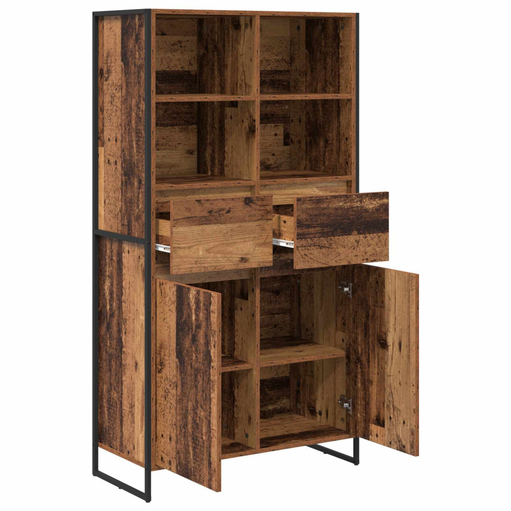 Produktbild för Sideboard Gammalt trä 81 x 36 x 150.5 cm Konstruerat trä