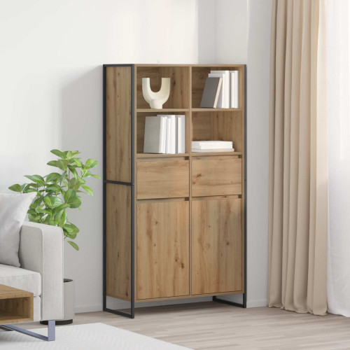 vidaXL Sideboard 2 pcs Artisan Ek 81 x 36 x 150.5 cm Konstruerat trä