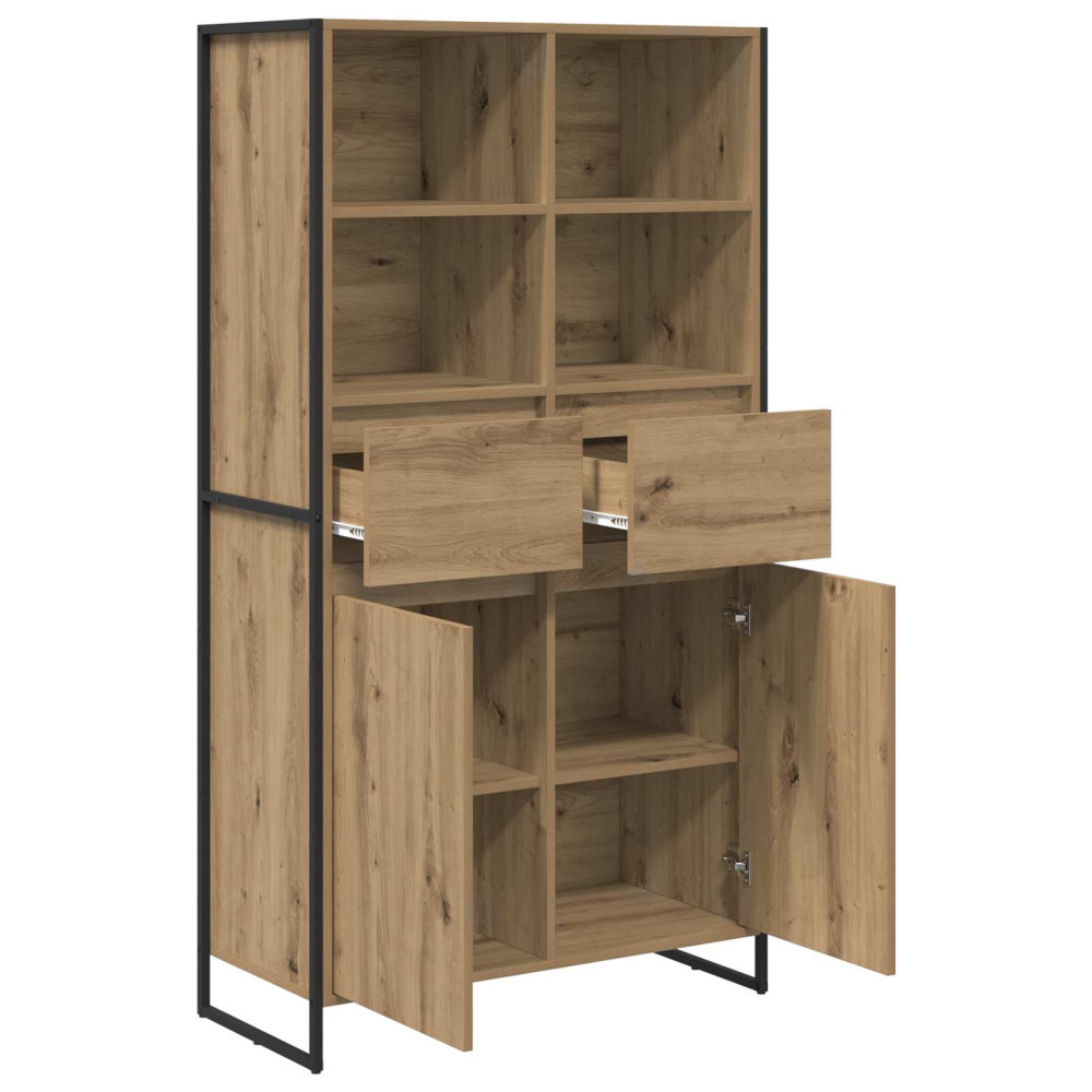 Produktbild för Sideboard 2 pcs Artisan Ek 81 x 36 x 150.5 cm Konstruerat trä