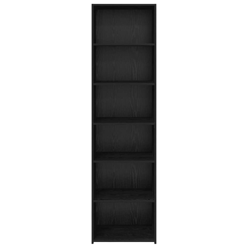 Produktbild för Skåp Svart Ek 50 x 41 x 185 cm Konstruerat trä