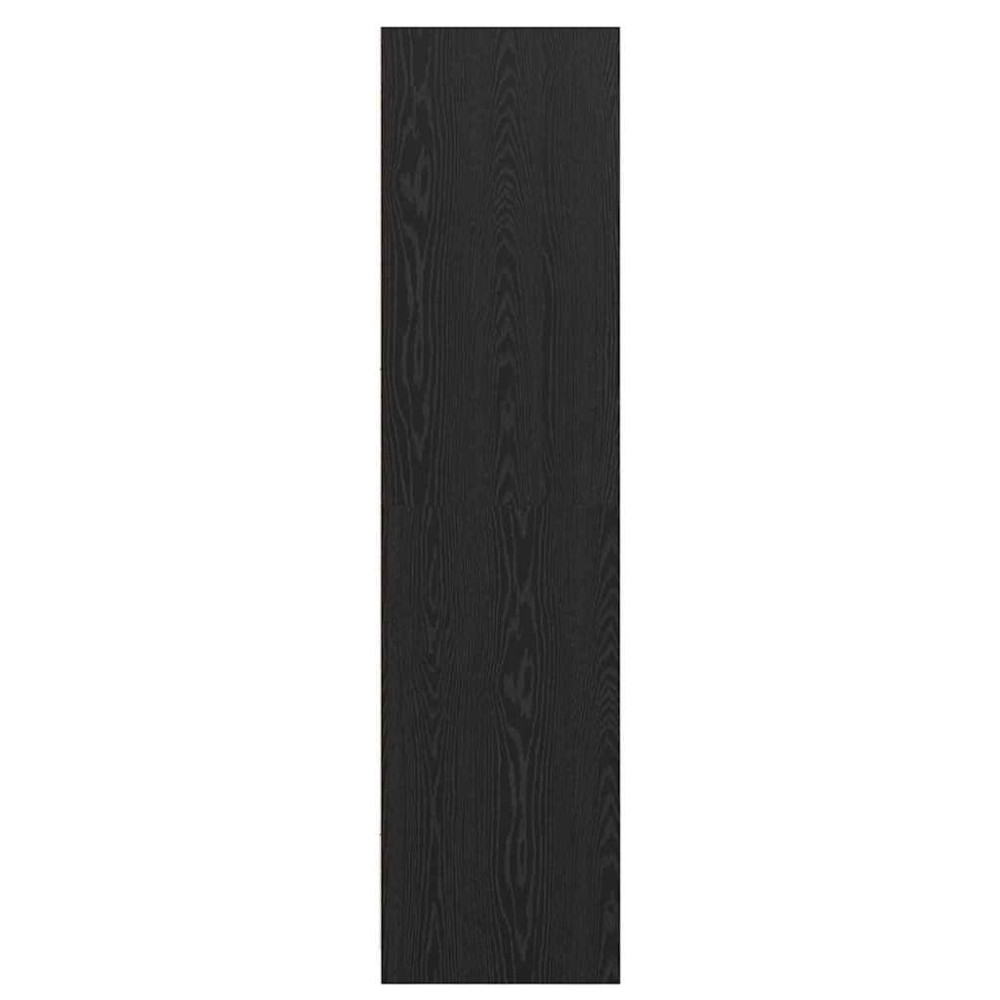 Produktbild för Garderob med hylla Svart Ek 50 x 30 x 200 cm Konstruerat trä
