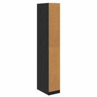 Produktbild för Garderob med hylla Svart Ek 50 x 30 x 200 cm Konstruerat trä