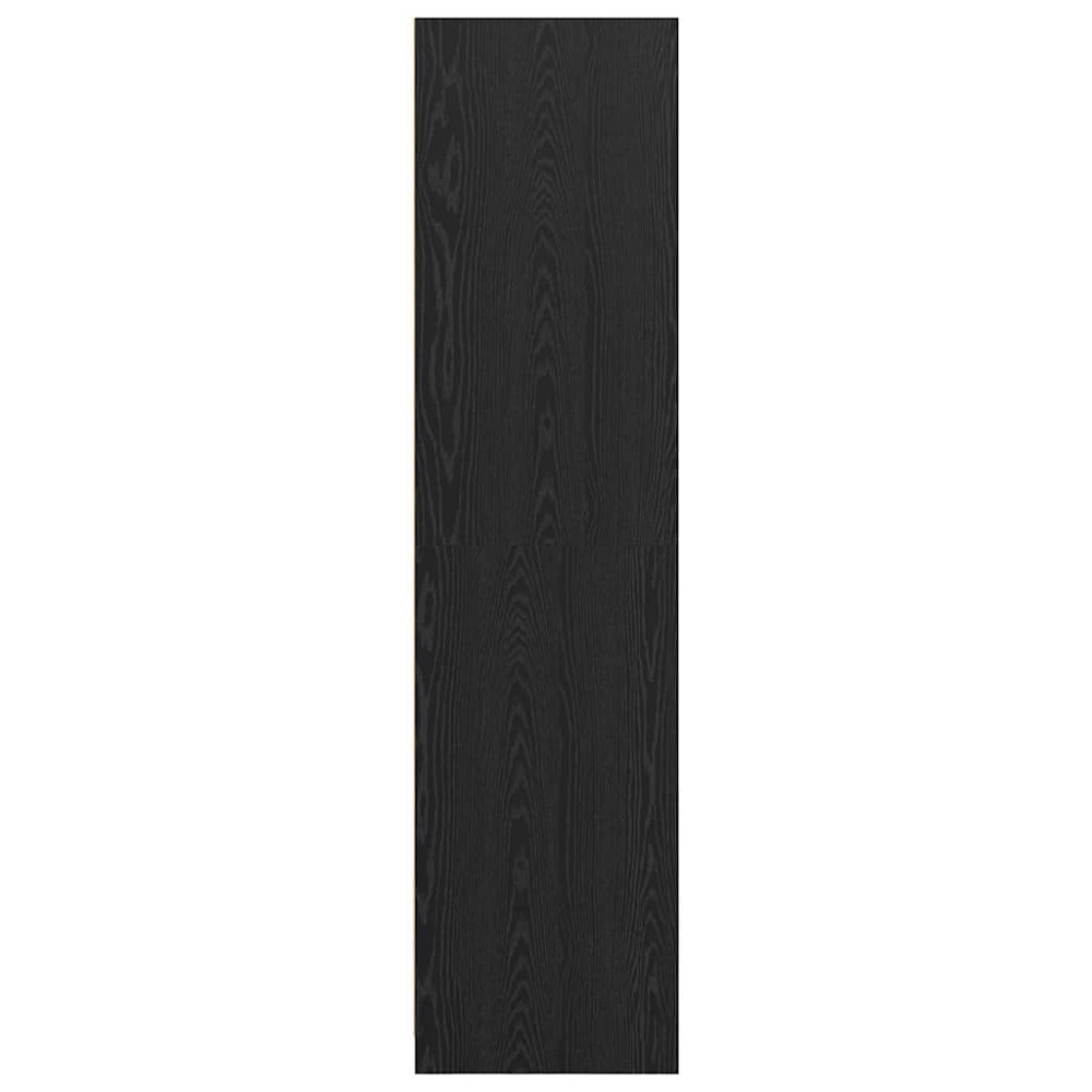 Produktbild för Garderob med hylla Svart Ek 100 x 50 x 200 cm Konstruerat trä