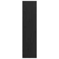 Produktbild för Garderob med hylla Svart Ek 100 x 50 x 200 cm Konstruerat trä