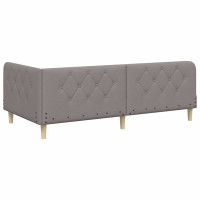 Produktbild för Hörn Sängram Taupe 90 x 190 cm tyg