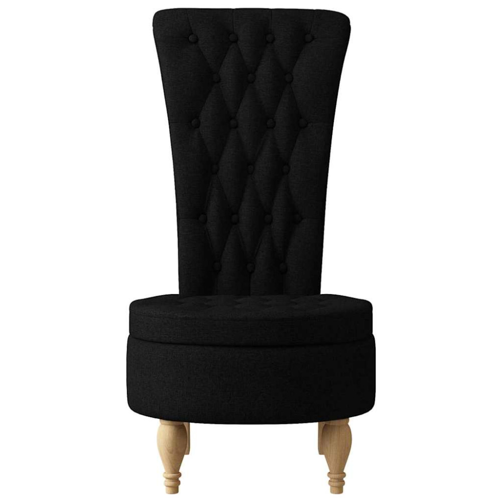 Produktbild för Slipperfåtölj Svart 56,5 x 70 x 110 cm tyg