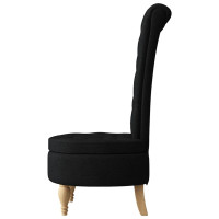 Produktbild för Slipperfåtölj Svart 56,5 x 70 x 110 cm tyg