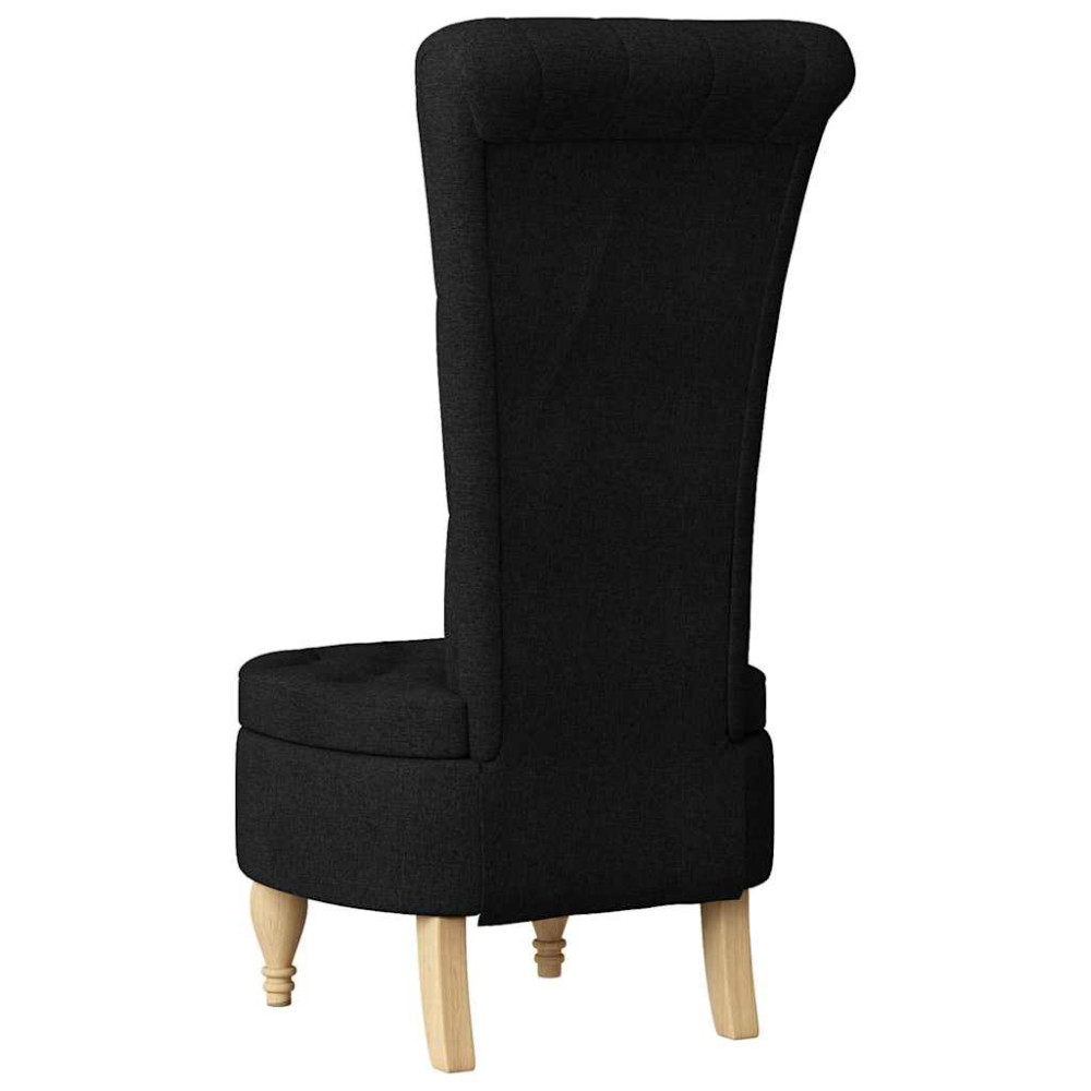Produktbild för Slipperfåtölj Svart 56,5 x 70 x 110 cm tyg