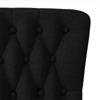 Produktbild för Slipperfåtölj Svart 56,5 x 70 x 110 cm tyg