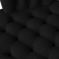 Produktbild för Slipperfåtölj Svart 56,5 x 70 x 110 cm tyg