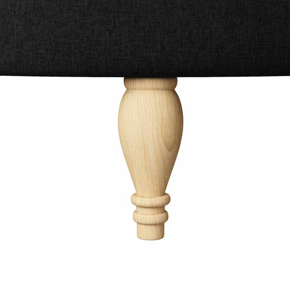 Produktbild för Slipperfåtölj Svart 56,5 x 70 x 110 cm tyg