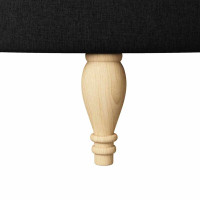 Produktbild för Slipperfåtölj Svart 56,5 x 70 x 110 cm tyg