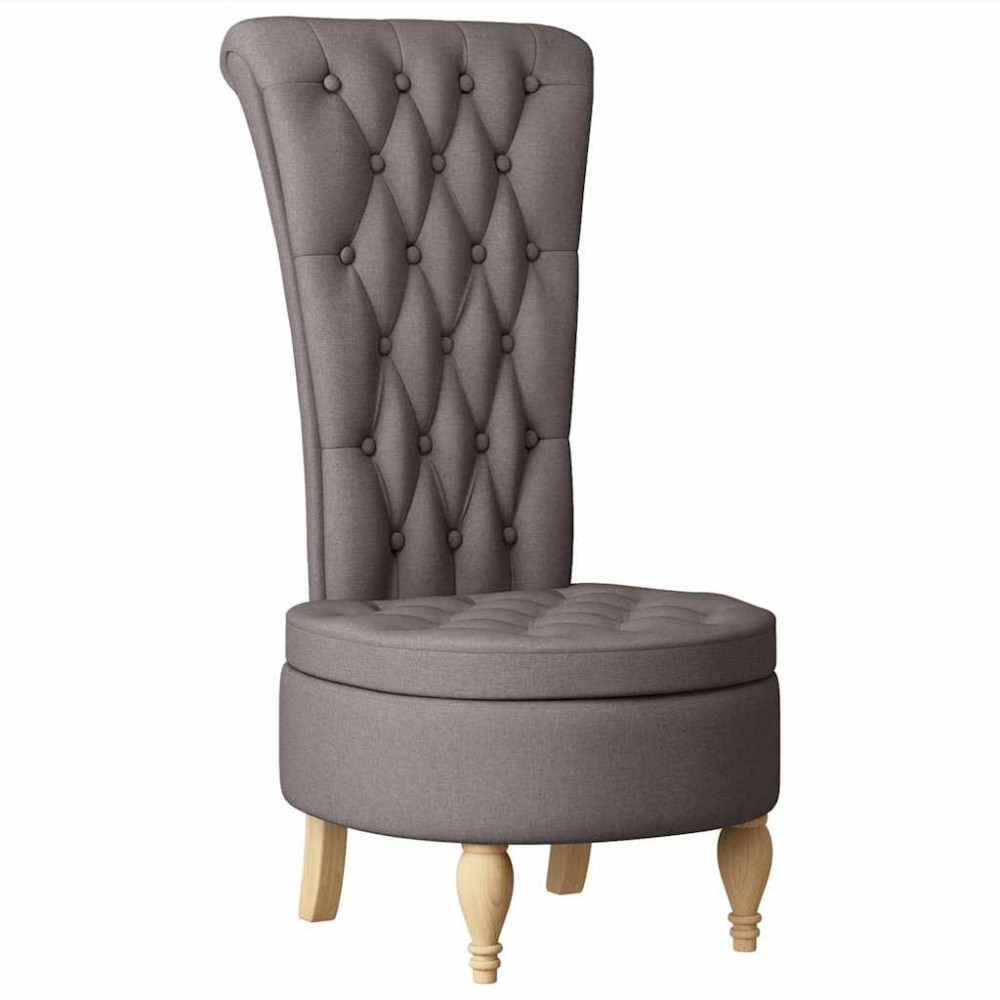 Produktbild för Slipperfåtölj Taupe 56,5 x 70 x 110 cm tyg
