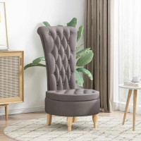 Produktbild för Slipperfåtölj Taupe 56,5 x 70 x 110 cm tyg
