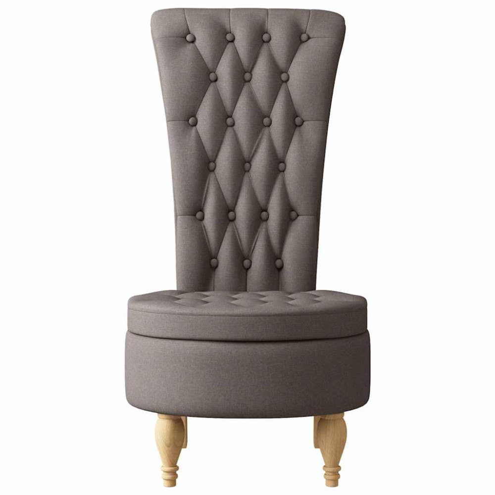 Produktbild för Slipperfåtölj Taupe 56,5 x 70 x 110 cm tyg