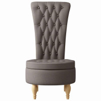 Produktbild för Slipperfåtölj Taupe 56,5 x 70 x 110 cm tyg
