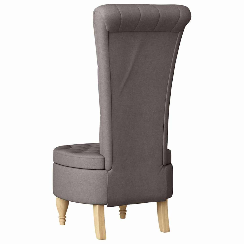 Produktbild för Slipperfåtölj Taupe 56,5 x 70 x 110 cm tyg