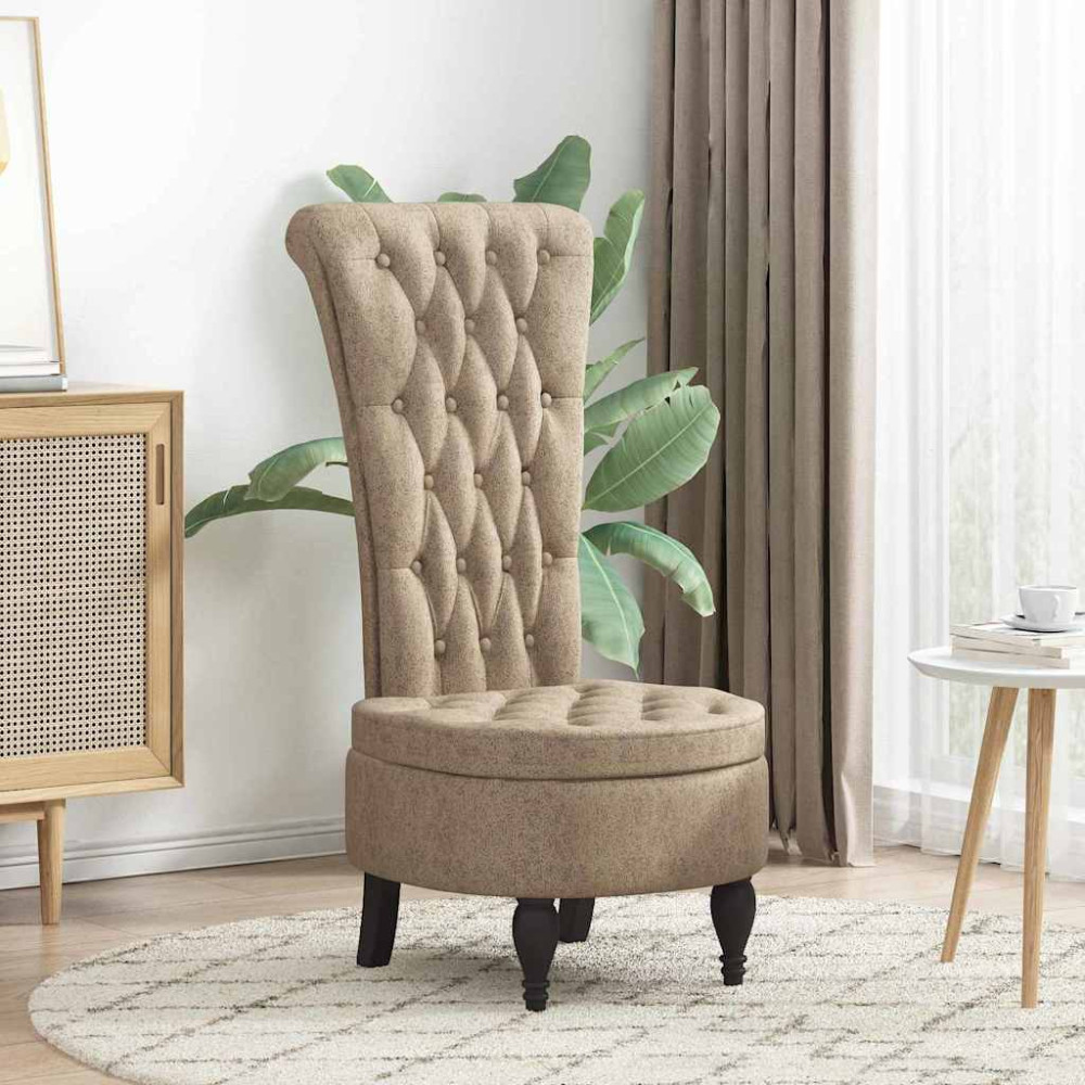 Produktbild för Slipperfåtölj Ljusgrå 56,5 x 70 x 110 cm Faux Mockaläder