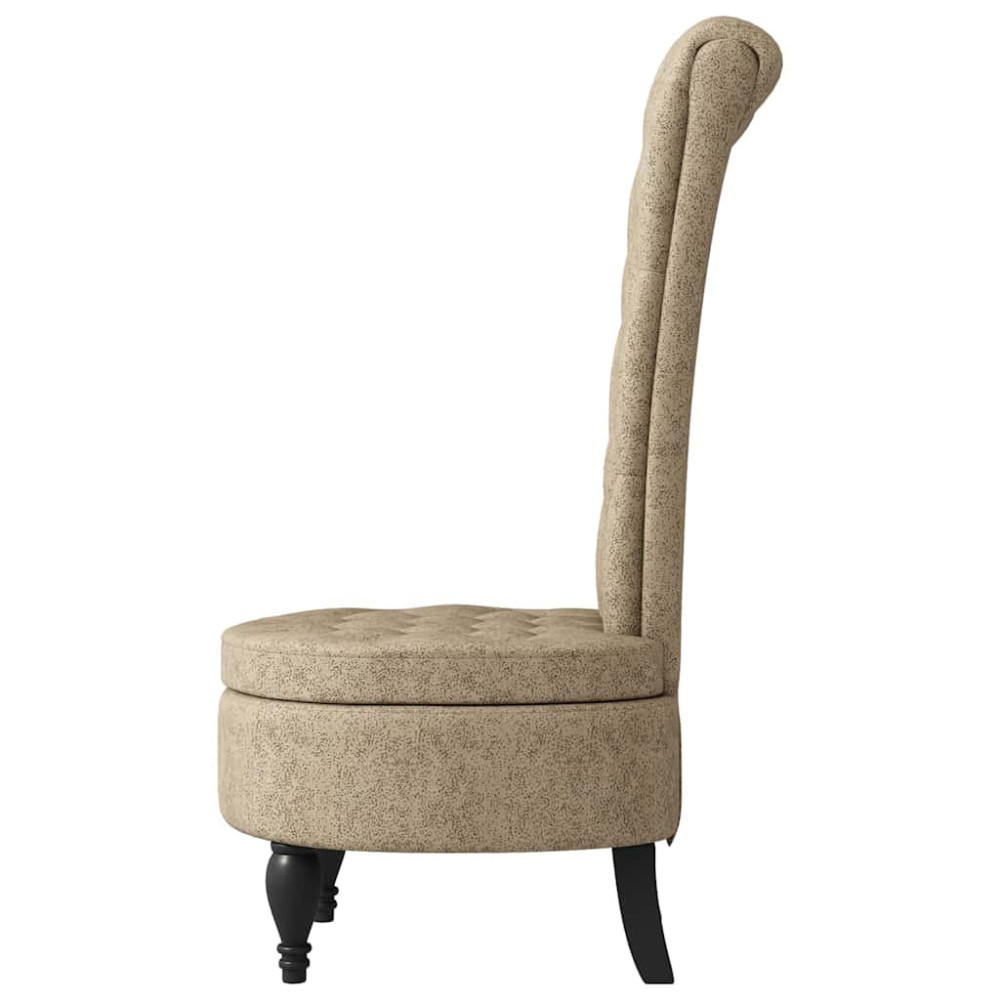 Produktbild för Slipperfåtölj Ljusgrå 56,5 x 70 x 110 cm Faux Mockaläder