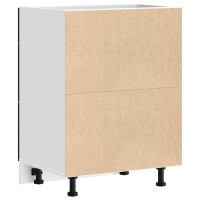 Produktbild för Köksunderskåp Svart Ek 60 x 46 x 81,5 cm Konstruerat trä