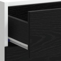 Produktbild för Köksunderskåp Svart Ek 60 x 46 x 81,5 cm Konstruerat trä
