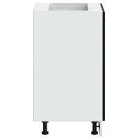 Produktbild för Köksunderskåp Svart Ek 60 x 46 x 81,5 cm Konstruerat trä