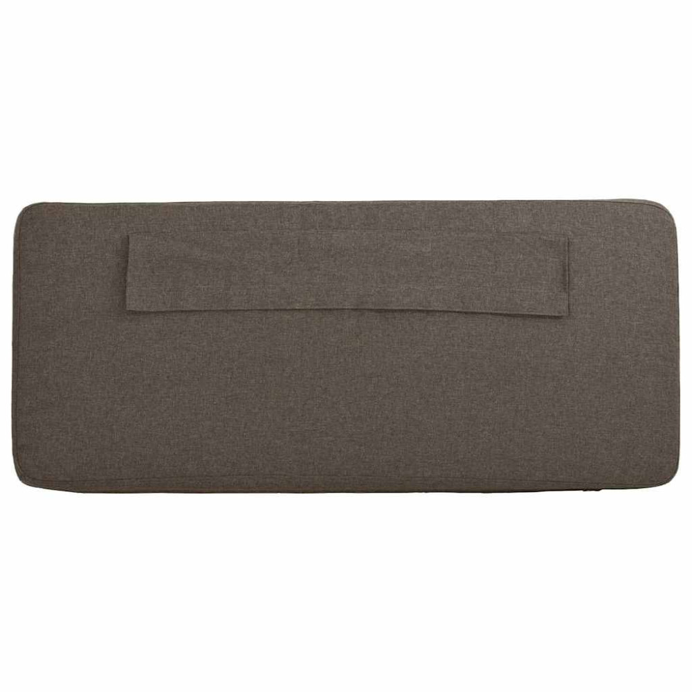Produktbild för Klädd sänggavel Brun och Taupe 135 cm Massiv furu