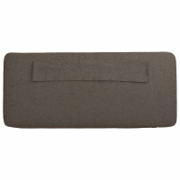 Produktbild för Klädd sänggavel Brun och Taupe 135 cm Massiv furu