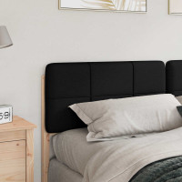 Produktbild för Klädd sänggavel Brun och svart 180 cm Massiv furu