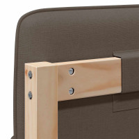 Produktbild för Klädd sänggavel Brun och Taupe 180 cm Massiv furu