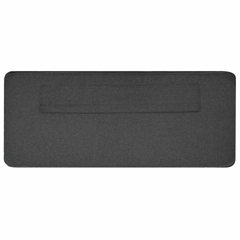 Produktbild för Klädd sänggavel Brun och Mörkgrå 120 cm Massiv furu
